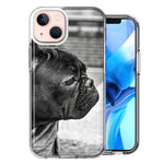 Apple iPhone 13 Black French Bulldog Double Layer Phone Case Cover