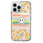 Apple iPhone 13 Pro Choose Happy Smiley Face Retro Vintage Groovy 70s Style Hybrid Protective Phone Case Cover