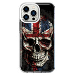 Apple iPhone 13 Pro British UK Flag Skull Hybrid Protective Phone Case Cover