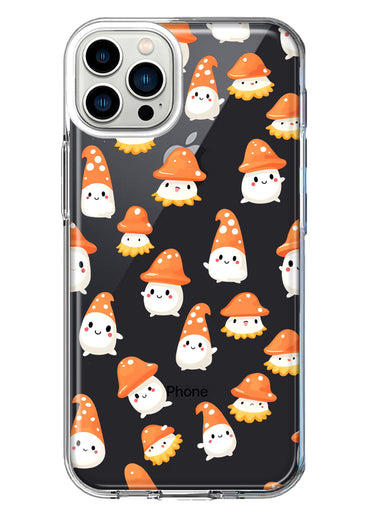 Apple iPhone 13 Pro Cute Cartoon Mushroom Ghost Characters Hybrid Protective Phone Case Cover
