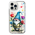 Apple iPhone 13 Pro Gnome Red Purple Blue Roses Garden Hybrid Protective Phone Case Cover