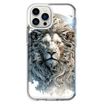 Apple iPhone 13 Pro Max Abstract Lion Sculpture Hybrid Protective Phone Case Cover