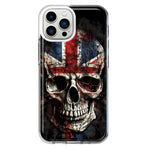 Apple iPhone 13 Pro Max British UK Flag Skull Hybrid Protective Phone Case Cover