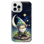 Apple iPhone 13 Pro Max Stars Moon Starry Night Space Gnome Hybrid Protective Phone Case Cover