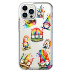 Apple iPhone 11 Pro Max Colorful Neon Glow Rainbow Gnomes Painting Hybrid Protective Phone Case Cover