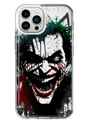 Apple iPhone 13 Pro Max Laughing Joker Painting Graffiti Hybrid Protective Phone Case Cover