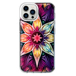 Apple iPhone 13 Pro Max Mandala Geometry Abstract Star Pattern Hybrid Protective Phone Case Cover