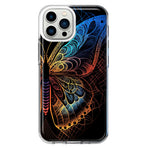 Apple iPhone 13 Pro Max Mandala Geometry Abstract Butterfly Pattern Hybrid Protective Phone Case Cover