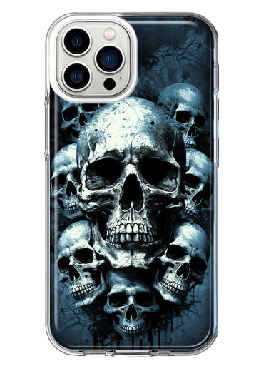 Apple iPhone 13 Pro Max Graveyard Death Dream Skulls Double Layer Phone Case Cover
