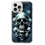 Apple iPhone 13 Pro Max Graveyard Death Dream Skulls Double Layer Phone Case Cover