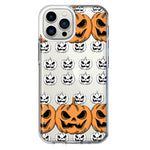 Apple iPhone 13 Pro Max Halloween Spooky Horror Scary Jack O Lantern Pumpkins Hybrid Protective Phone Case Cover