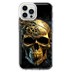 Apple iPhone 13 Pro Max Steampunk Skull Science Fiction Machinery Double Layer Phone Case Cover