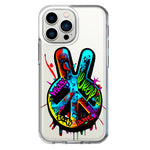 Apple iPhone 13 Pro Peace Graffiti Painting Art Hybrid Protective Phone Case Cover