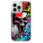 Apple iPhone 13 Pro Skull Face Graffiti Painting Art Hybrid Protective Phone Case Cover