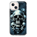 Apple iPhone 13 Mini Graveyard Death Dream Skulls Double Layer Phone Case Cover