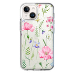 Apple iPhone 14 Plus Spring Pastel Wild Flowers Summer Classy Elegant Beautiful Hybrid Protective Phone Case Cover