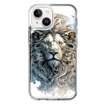 Apple iPhone 14 Plus Abstract Lion Sculpture Hybrid Protective Phone Case Cover