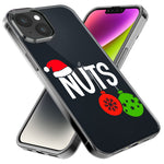 Apple iPhone 13 Christmas Funny Couples Chest Nuts Ornaments Hybrid Protective Phone Case Cover