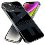 Apple iPhone 14 Pro Black Clear Funny Text Quote Adulting AF Hybrid Protective Phone Case Cover