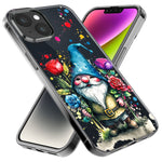 Apple iPhone 11 Pro Max Gnome Red Purple Blue Roses Garden Hybrid Protective Phone Case Cover