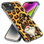 Apple iPhone 14 Pro Max Gnome Sunflower Leopard Hybrid Protective Phone Case Cover