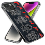 Apple iPhone 8 Plus Cute Halloween Spooky Horror Scary Characters Friends Hybrid Protective Phone Case Cover