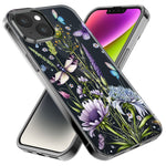 Apple iPhone 11 Pro Max Lavender Dragonfly Butterflies Spring Flowers Hybrid Protective Phone Case Cover