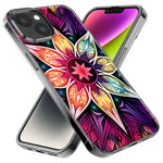 Apple iPhone 15 Plus Mandala Geometry Abstract Star Pattern Hybrid Protective Phone Case Cover