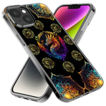 Apple iPhone 15 Pro Max Mandala Geometry Abstract Dragon Pattern Hybrid Protective Phone Case Cover