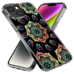 Apple iPhone XS Mandala Geometry Abstract Elephant Pattern Hybrid Protective Phone Case Cover