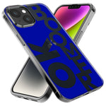 Apple iPhone 14 Pro Max Blue Clear Funny Text Quote Ok Boomer Hybrid Protective Phone Case Cover