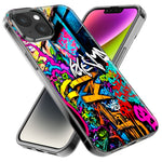 Apple iPhone 15 Pro Max Urban Graffiti Street Art Painting Hybrid Protective Phone Case Cover