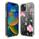Apple iPhone 13 Pro Max Spring Pastel Wild Flowers Summer Classy Elegant Beautiful Hybrid Protective Phone Case Cover