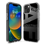 Apple iPhone 15 Plus Black Clear Funny Text Quote Adulting AF Hybrid Protective Phone Case Cover