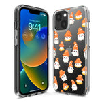 Apple iPhone 12 Pro Cute Cartoon Mushroom Ghost Characters Hybrid Protective Phone Case Cover