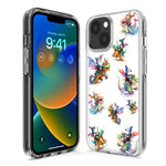 Apple iPhone XS Cute Fairy Cartoon Gnomes Dragons Monsters Hybrid Protective Phone Case Cover