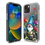 Apple iPhone XS Gnome Red Purple Blue Roses Garden Hybrid Protective Phone Case Cover