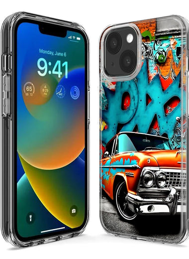 Apple iPhone 15 Lowrider Painting Graffiti Art Hybrid Protective Phone Case Cover