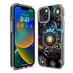 Apple iPhone 12 Mandala Geometry Abstract Multiverse Pattern Hybrid Protective Phone Case Cover