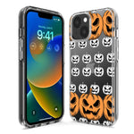 Apple iPhone 15 Pro Max Halloween Spooky Horror Scary Jack O Lantern Pumpkins Hybrid Protective Phone Case Cover