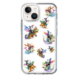 Apple iPhone 15 Cute Fairy Cartoon Gnomes Dragons Monsters Hybrid Protective Phone Case Cover