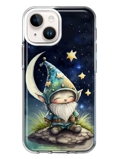 Apple iPhone 15 Plus Stars Moon Starry Night Space Gnome Hybrid Protective Phone Case Cover