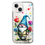 Apple iPhone 15 Plus Gnome Red Purple Blue Roses Garden Hybrid Protective Phone Case Cover