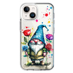 Apple iPhone 13 Gnome Red Purple Blue Roses Garden Hybrid Protective Phone Case Cover