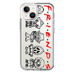 Apple iPhone 14 Cute Halloween Spooky Horror Scary Characters Friends Hybrid Protective Phone Case Cover