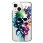 Apple iPhone 14 Plus Fantasy Octopus Tentacles Skull Hybrid Protective Phone Case Cover