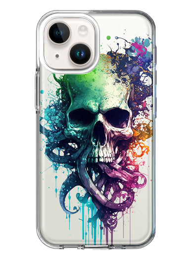 Apple iPhone 15 Plus Fantasy Octopus Tentacles Skull Hybrid Protective Phone Case Cover