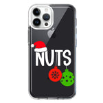 Apple iPhone 15 Pro Christmas Funny Couples Chest Nuts Ornaments Hybrid Protective Phone Case Cover