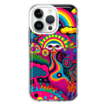 Apple iPhone 14 Pro Psychedelic Trippy Hippie Night Walk Hybrid Protective Phone Case Cover