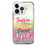 Apple iPhone 14 Pro Summer Brush Strokes Sunrise Sunburn Sunset Repeat Hybrid Protective Phone Case Cover